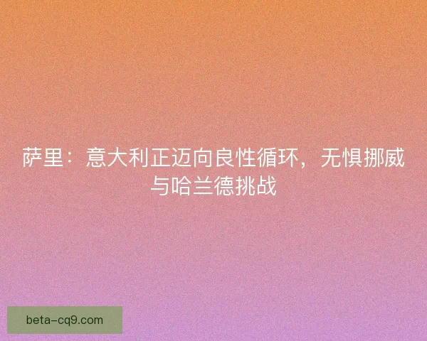 萨里：意大利正迈向良性循环，无惧挪威与哈兰德挑战